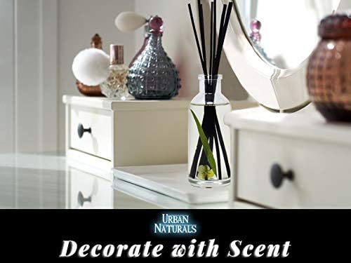 Urban Naturals Lemongrass Verbena Reed Diffuser Scented Sticks Set | (Refresh + Renew) Mind & Body Aromatherapy Collection | Essential Oil Botanical Room Scent