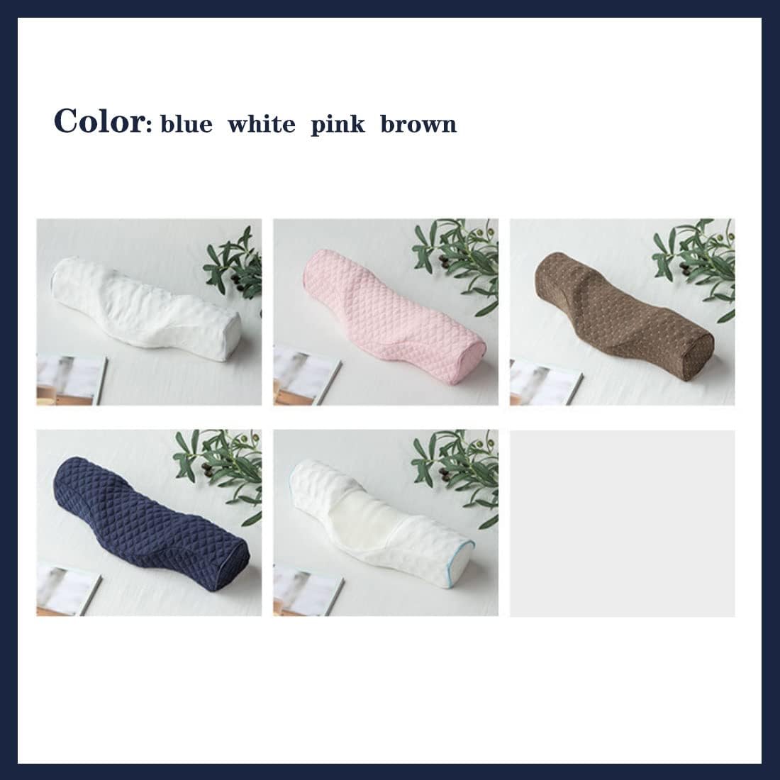 Cervical Neck Pillow for Pain Relief Sleeping, Neck roll Pillow Memory Foam for Stiff Neck Pain Relief ,Travel Bolster Pillow for Bed for Side Sleepers Back Sleeper. (White)