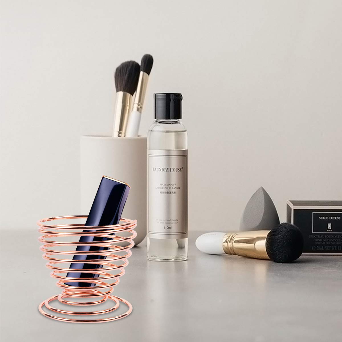 1 Pc Beauty Sponge Blender Holders Makeup Sponge Drying Stand Beauty Sponge Holder Storage Rack Egg Powder Puff Display Stand Sponge Storage, Rose Gold