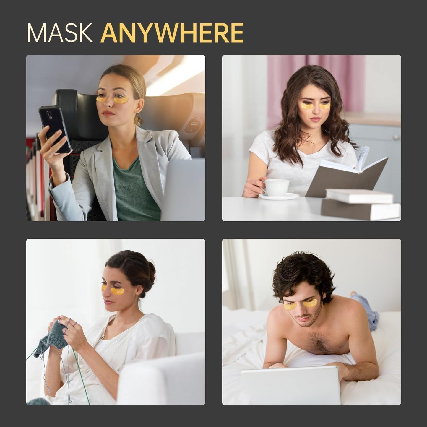 15 Pairs 24K Gold Under Eye Patches Face Masks Dark Circles Puffy Eye Bags Collagen Skincare Spa Trip Gift Eye Mask