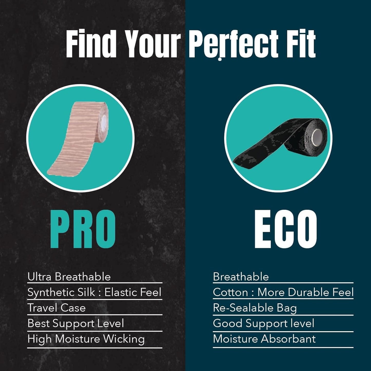 Heali Kinesiology Tape with Magnesium and Menthol, 20 Pcs Precut Strips, K Tape Roll, Knees, Physical Therapy Sports Tape for Muscle and Joint Pain Relief, Water Resistant, Beige with Zebra