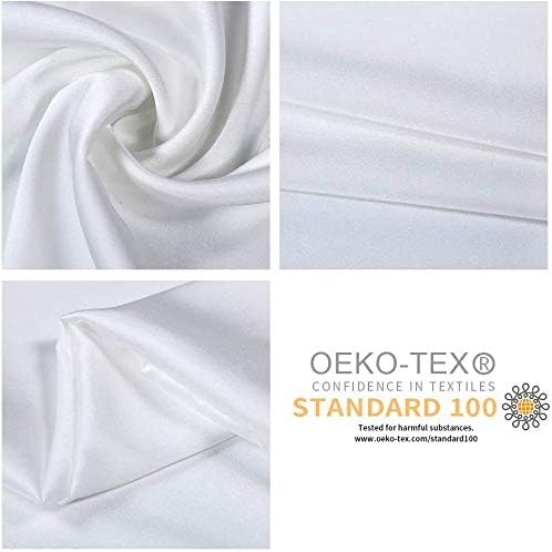 100% Mulberry Silk Pillowcases Set of 2 for Hair and Skin and Super Soft and Breathable Standard Size Nature Silk Pillowcases (Standard, White)