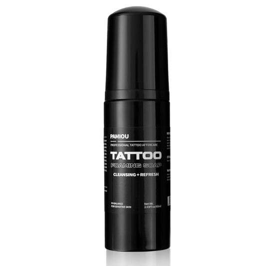 Tattoo Aftercare Soap For New Tattoos, Cleansing, Moisturizing With PH Balance, Non-Irritating, Fragrance Free, Sensitive Skin Friendly - Travel Size 60ml