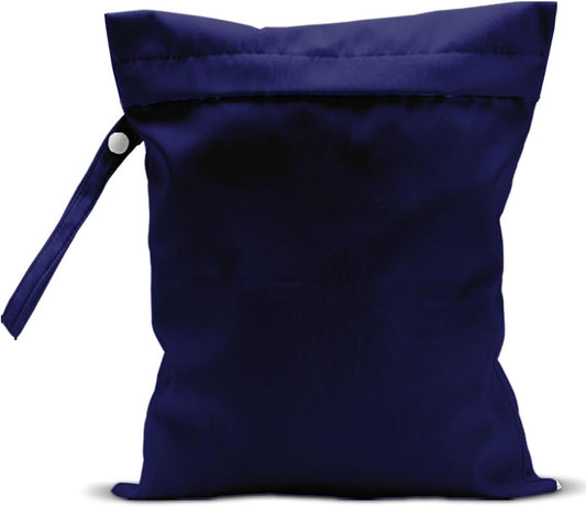 Waterproof Wet Bag for Swimsuit, Travel Beach Wet Dry Bag, Hidden Zipper Reusable Blue Wet Bags, for Travel Beach Wet Swimsuits Toiletries Diapers Dirty Gym Clothes Laundry Bag