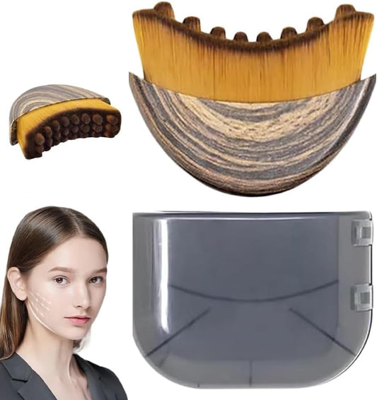 Lymphatic Contour Face Brush, Dry Brushing Face Brush, Lymphatic Drainage Massager for Face, Chin & Jawline Sculpting,Fits to The Skin to Relieve Fatigue (1PCS)