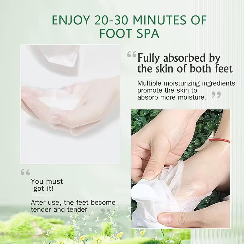 (2-Packs) Instant Repair Ultra Hydrating Foot Mask + Vitamin E, Aloe Vera, Milk Extract & 5 other Herbs | Super Moisturising & Hydrates Cracked Heels Peel Off Dead Skin | Baby Soft Feets
