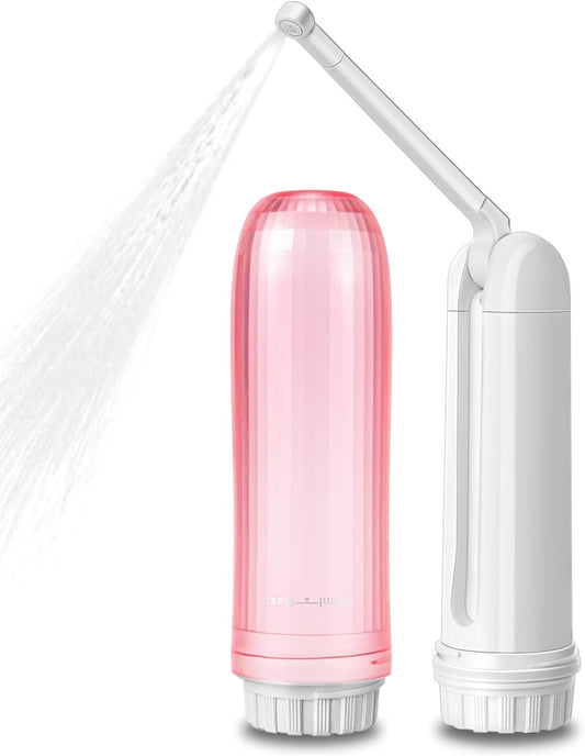 Portable Bidet - Mini Foldable Handheld Personal Travel Bidet with 2 Pressure Options Electric Sprayer Toilet for Personal Hygiene Cleaning/Soothing Postpartum Care/Perineal & Hemmoroid Treatment