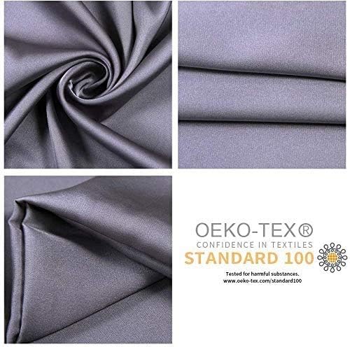 100% Mulberry Silk Pillowcases Set of 2 for Hair and Skin and Super Soft and Breathable Standard Size Nature Silk Pillowcases (Standard, Gray)