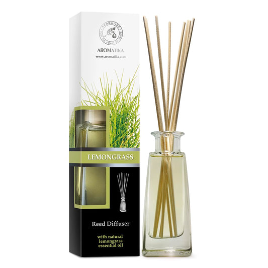 Lemongrass Oil Diffuser - Scented Reed Diffuser - Alcohol Free - Gift Set - Best for Aromatherapy - Room Air Freshener