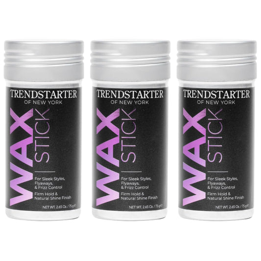 TRENDSTARTER - HAIR WAX STICK (75g) (Pack of 3) - Frizz Control - Flyaway Control - Firm Hold & Natural Shine Finish - Avocado Extract Infused - All-Day Hair Control