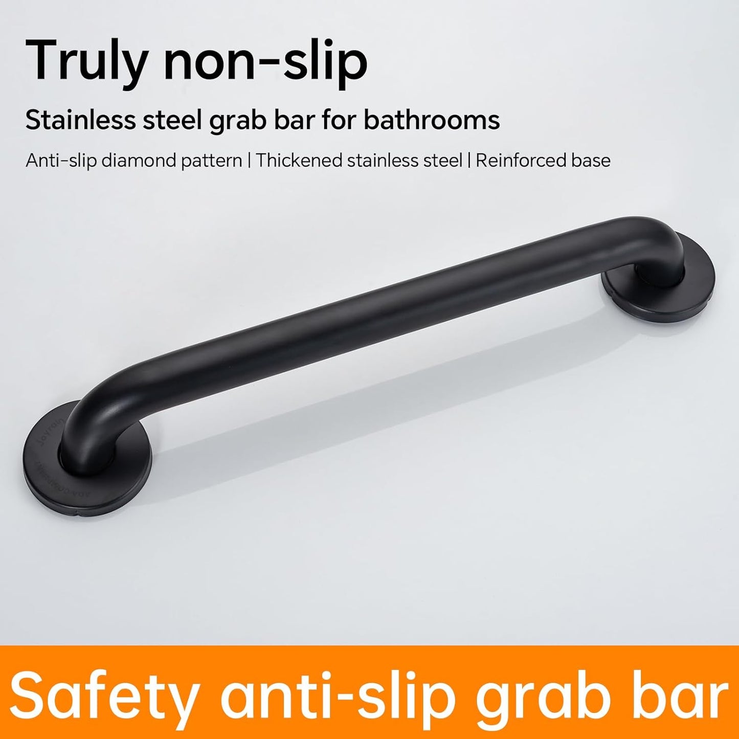 Joyrain 16-inch Bathroom Safety Grab Bar - 500lb Weight Capacity ADA Certified Anti-Slip Handle for Shower/Tub/Toilet, Elderly & Disabled Assist (Matte Black, 36 inch)