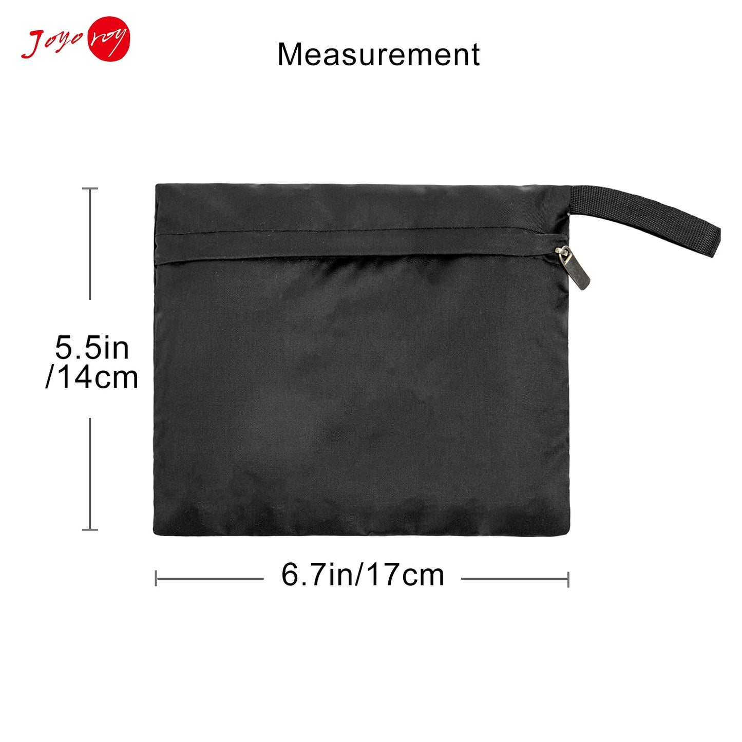 Joyo roy Small Wet Bag Mini Wet Bag Period Bag Black for Private Secret Waterproof Reusable for Girls Women Multi Use for Mama Cloth/Menstrual Pads/Sanity Cups/Breast Pads/Make Up Remover Pads