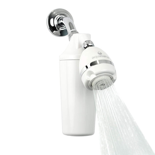 Aquasana Shower Filter | Dermatologist-recommended for softer, healthier skin & hair | Proven to reduce 90% of chlorine for 6 months | High pressure | Includes shower head | AQ-4100