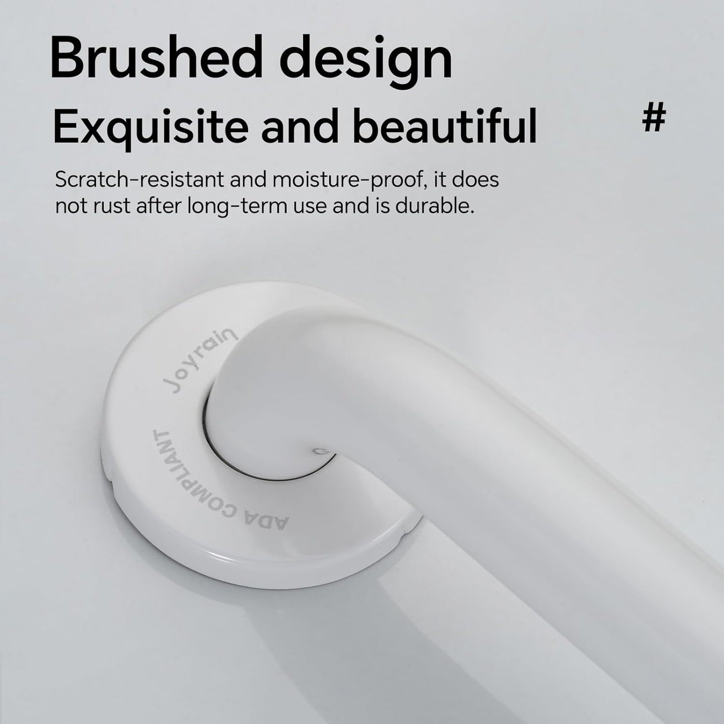 Joyrain 16-inch Bathroom Safety Grab Bar - 500lb Weight Capacity ADA Certified Anti-Slip Handle for Shower/Tub/Toilet, Elderly & Disabled Assist (White, 36 inch)