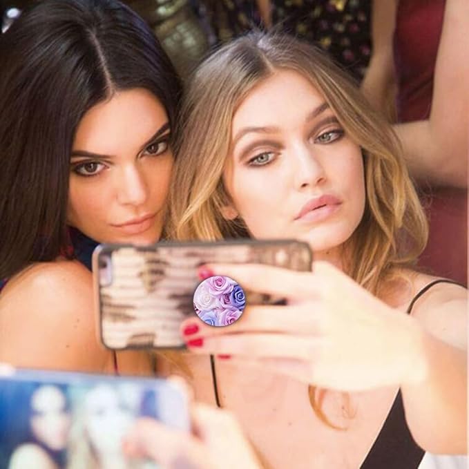 (6 Pack) Collapsible Cell Phone Grip for Smartphones,Expanding Cellphone Holder for Phone - Flower