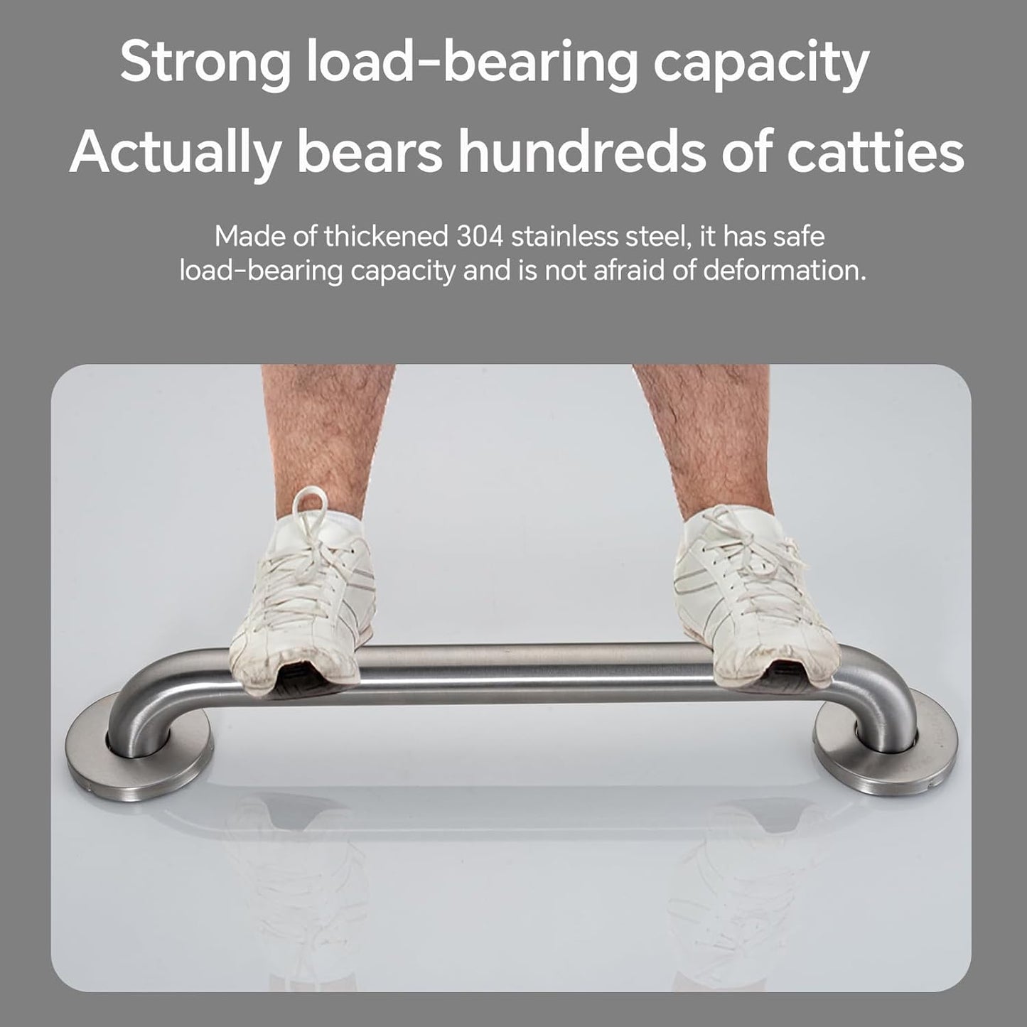 Joyrain 16-inch Bathroom Safety Grab Bar - 500lb Weight Capacity ADA Certified Anti-Slip Handle for Shower/Tub/Toilet, Elderly & Disabled Assist (Brushed Stainless Steel, 12 inch)