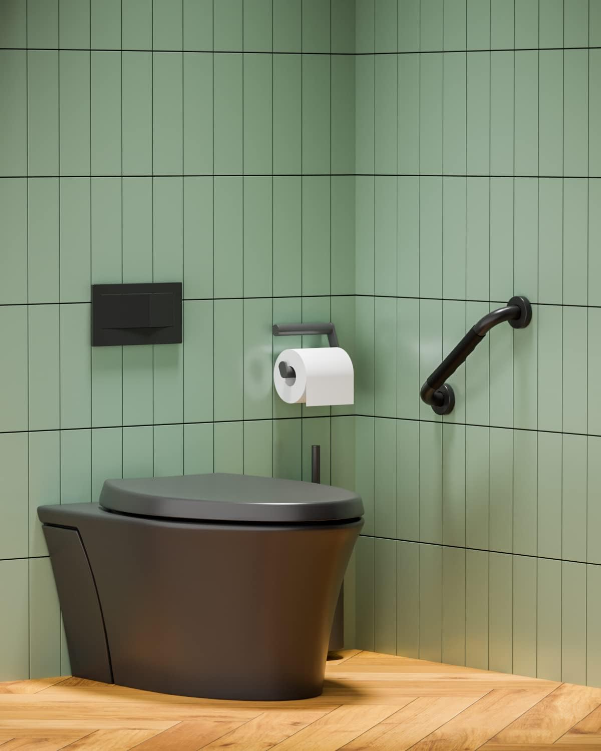 12 Inch Black Shower Grab Bar w/Anti Slip Rubber Grip, Munzong 2 Pack Stainless Steel Bathroom Grab Bar, Bathroom Balance Bar,Safety Handrail Support,Handicap Injury Elderly Senior Assist Bath Handle