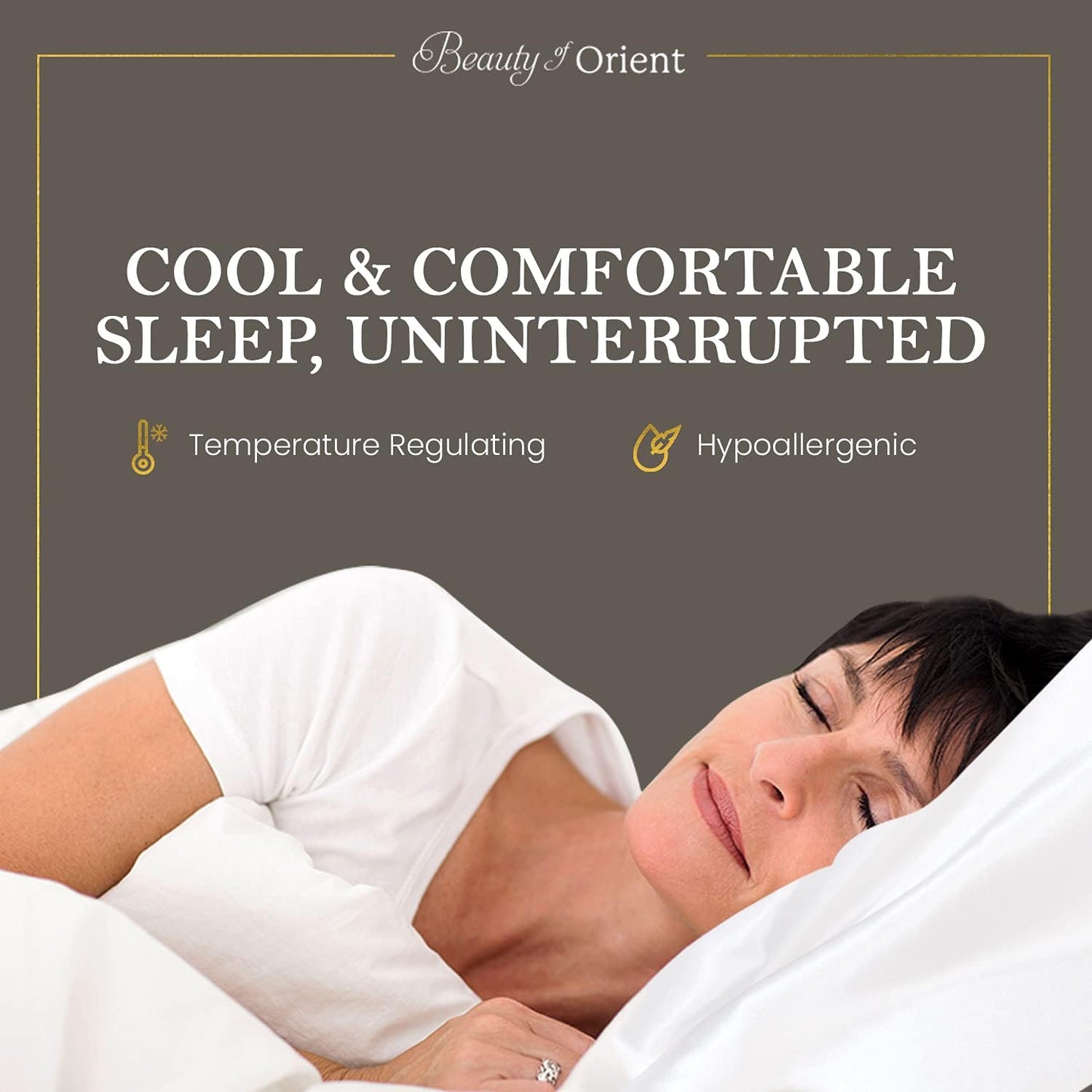 100% Pure Mulberry Silk Pillowcase for Hair and Skin, 19 Momme, Champagne, King - 20" x 36"