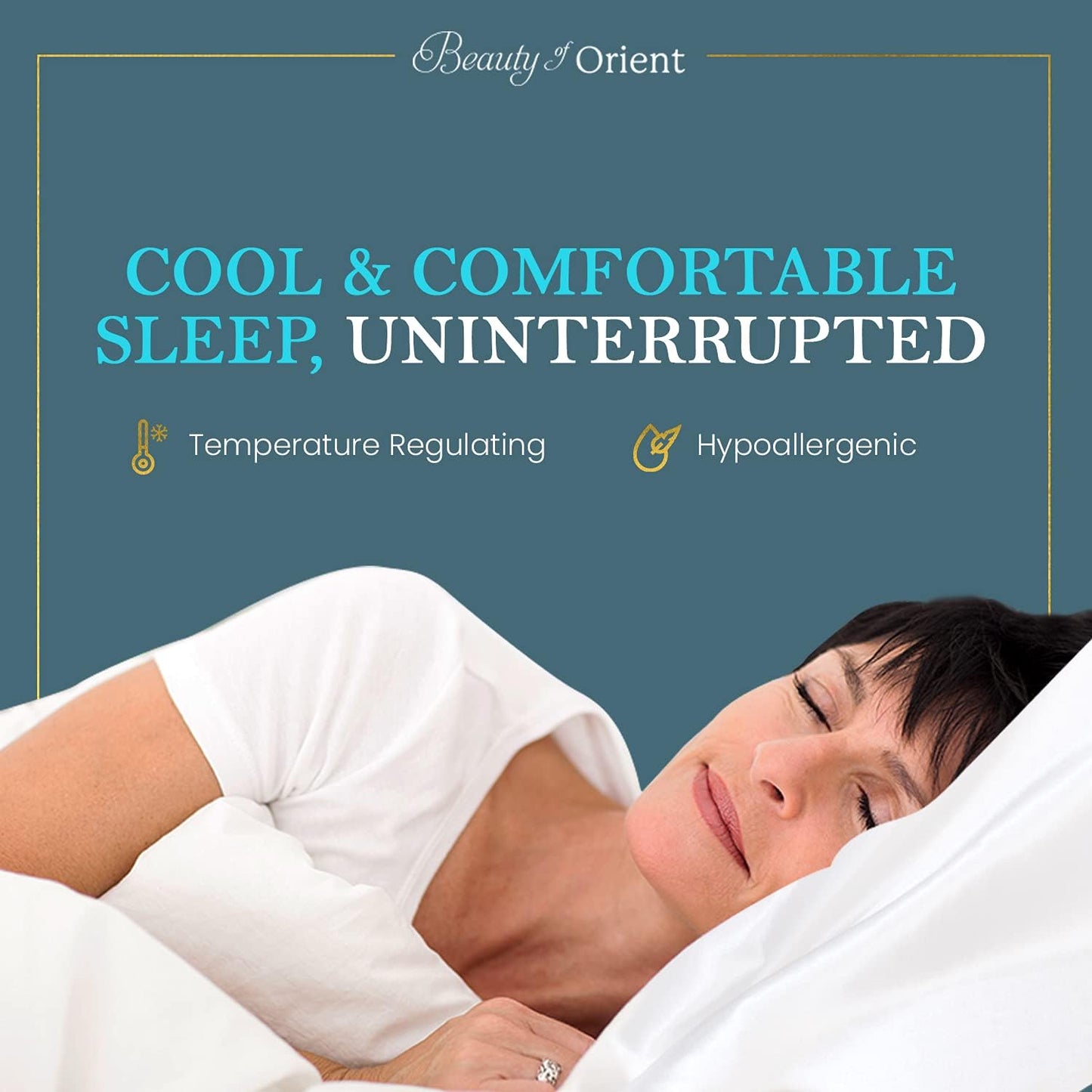 100% Pure Mulberry Silk Pillowcase for Hair and Skin, 19 Momme, Vanilla Ice, King - 20" x 36"