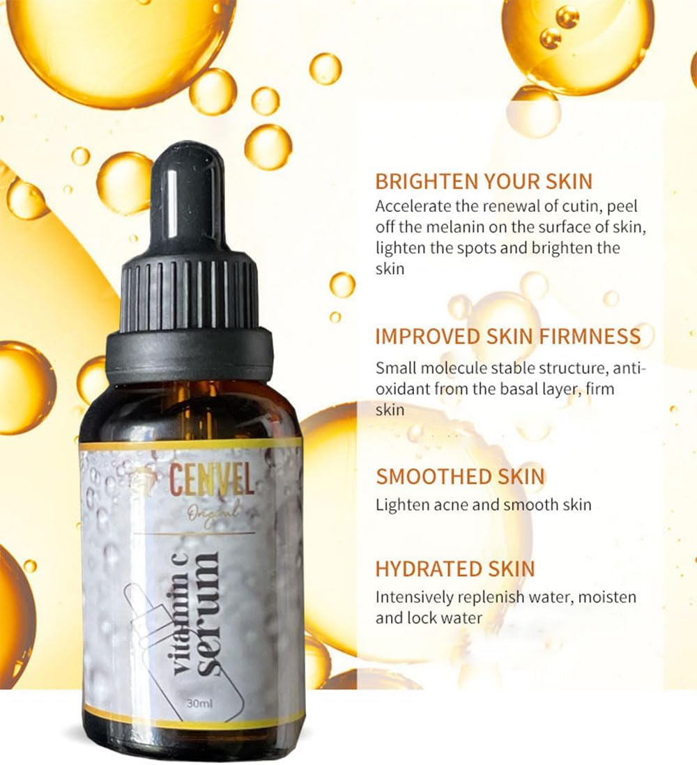 100% Real Crystal Jade Stone Roller and Gua Sha Set with Vitamin C Serum | Great for Eye Puffiness Treatment, Skin Tightening, Anti Aging, Rejuvenate Face & Neck | Great Gift for Women & Men (Crystal)