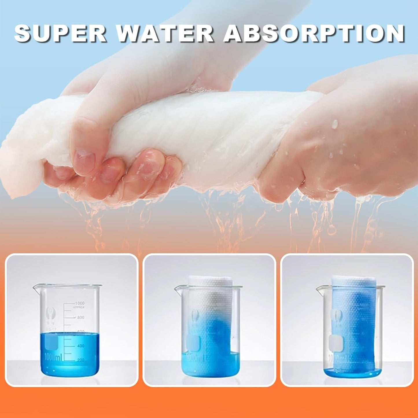 SAILYLENCEY] 6-Pcs (3-Packs) Disposable Bath Towel& Wash Towel Set - Thickening, Portable, Individual-Packing, Ultra Absorbent & Compact for Travel/Emergency/Camping/Sports