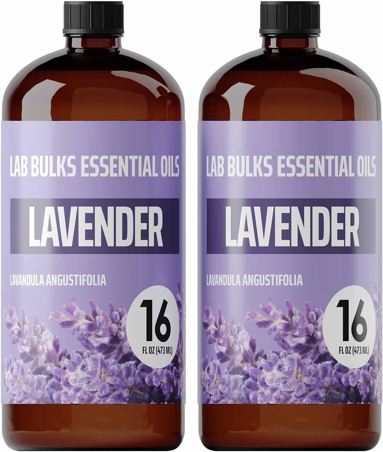 (2-Pack) Lavender Essential Oil for Diffusers, Candles, Hair, Spray, Home – 16 oz Bulk
