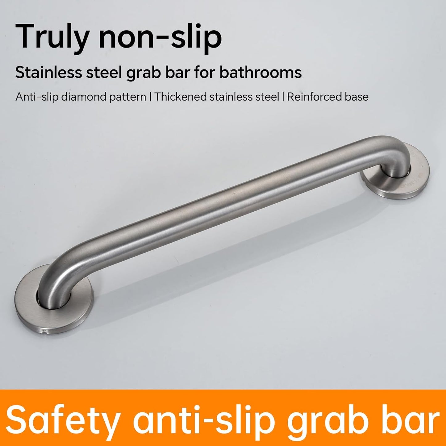 Joyrain 16-inch Bathroom Safety Grab Bar - 500lb Weight Capacity ADA Certified Anti-Slip Handle for Shower/Tub/Toilet, Elderly & Disabled Assist (Brushed Stainless Steel, 36 inch)