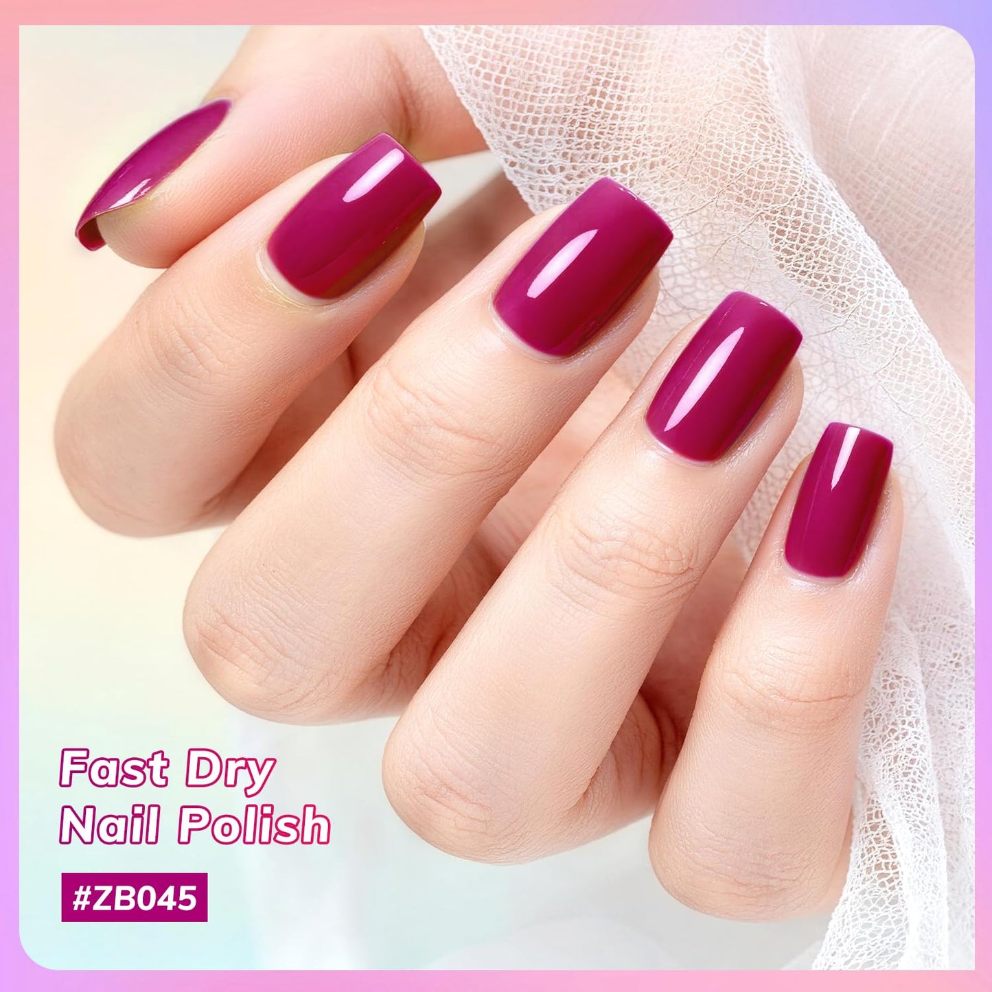 10ml Red Nail Polish Set 6 Colors Rose Red All Seasons Neutral Color Fast Dry Nail Polish Set for Women Salon DIY Nail Art