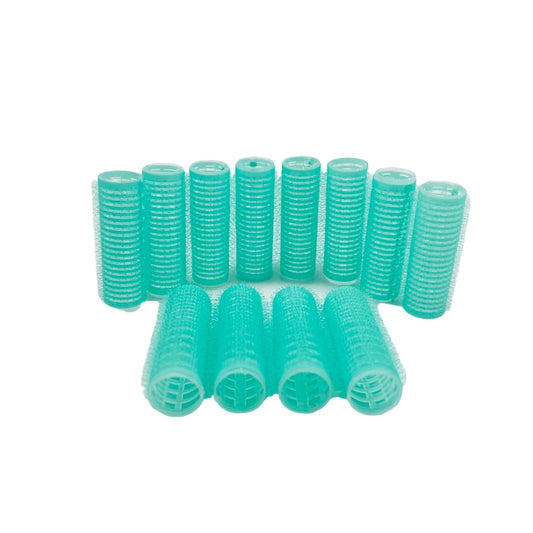 12PCS Flexi Rod Hair Roller For Medium Short Hair, Heatless Roller Hair Curler For Bangs, Aquamarine blue
