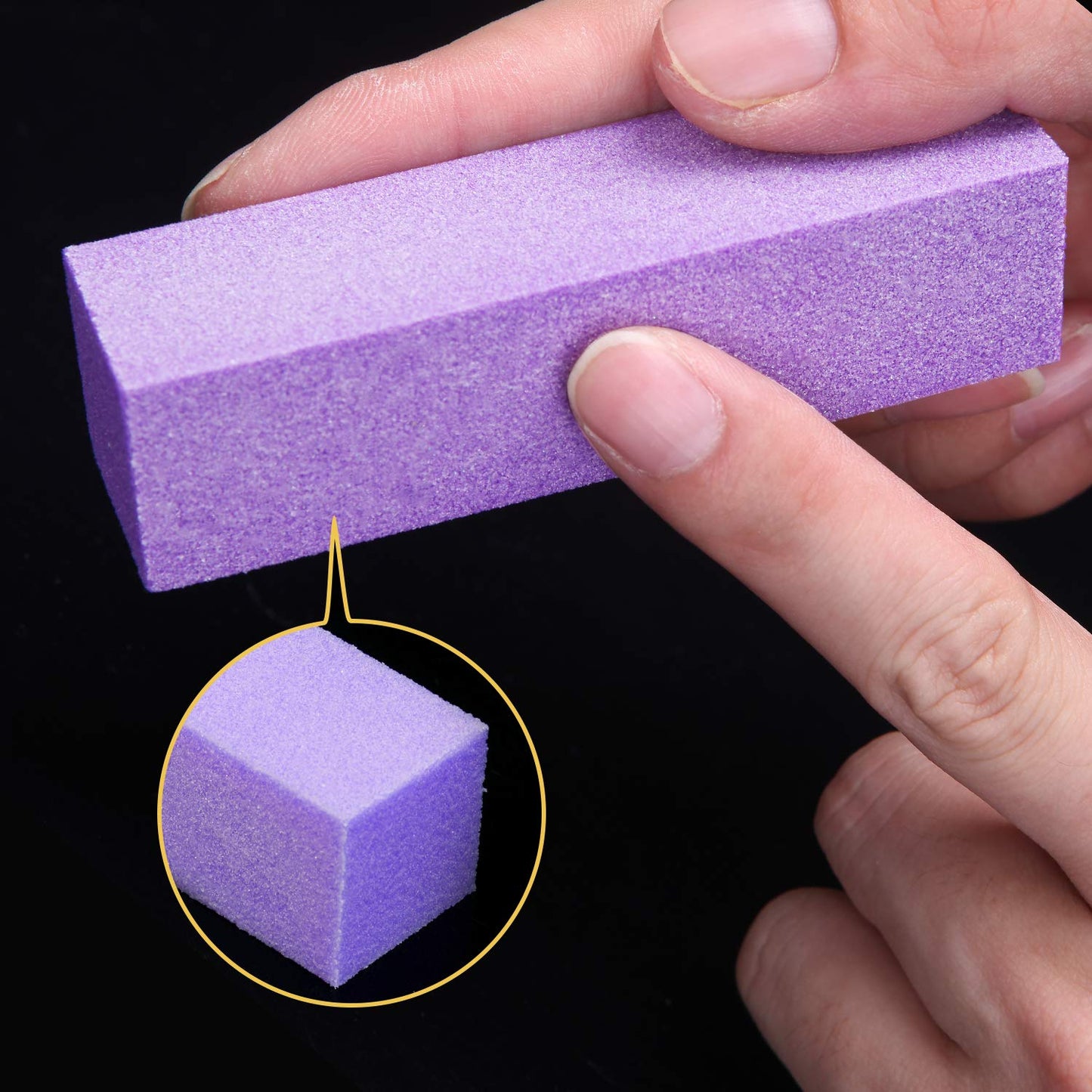 12 Pack Nail Buffer Block 4 Sided Professional Nail File Sanding Block Buffing Blocks for Natural and Acrylic Nails (Purple)