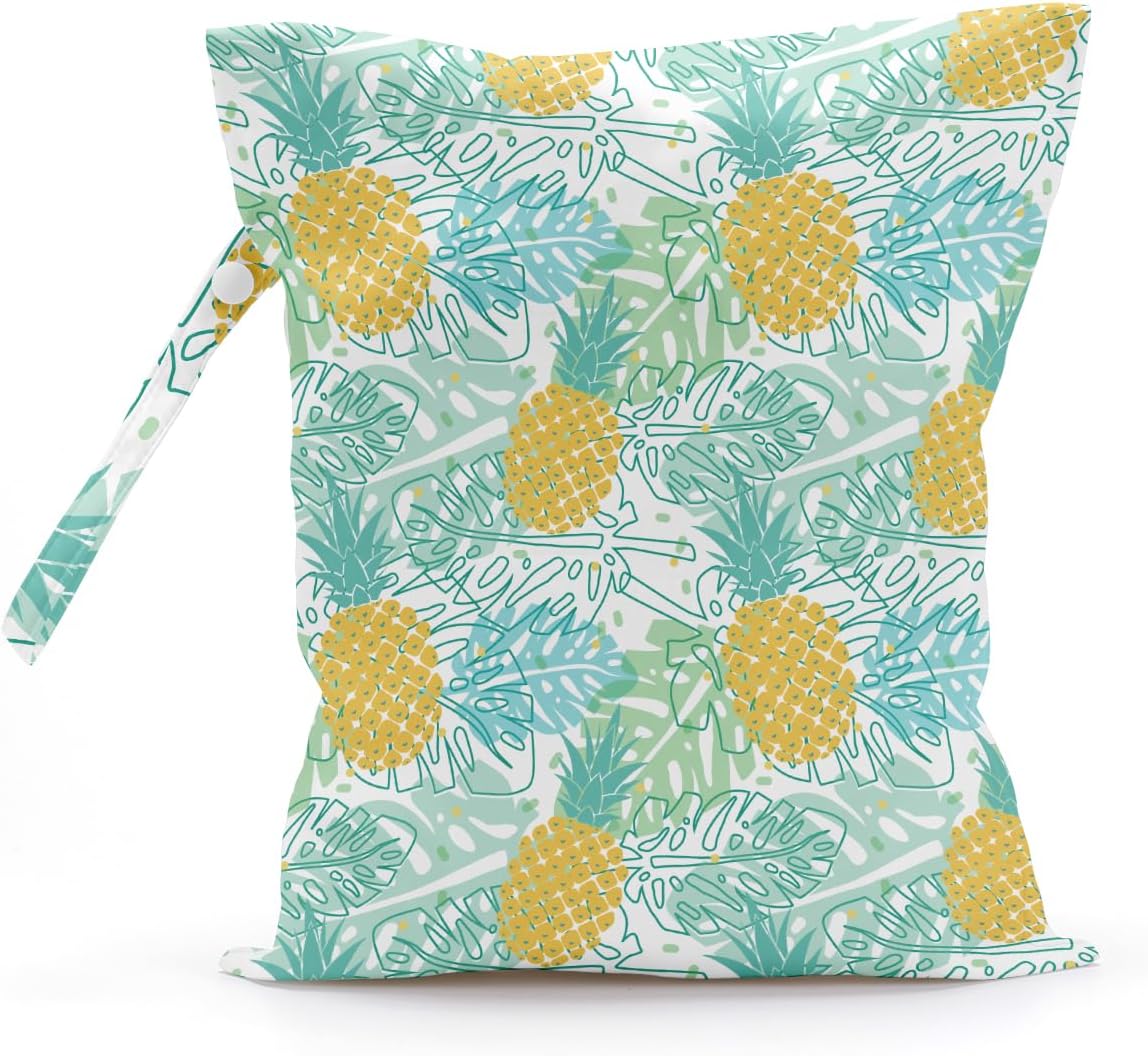 Wet Bag, Wet Dry Bag, Wet Bag for Swimsuit, Travel, Beach, Pool, Diapers, Dirty Yoga Gym Clothes, Makeup Bag, Waterproof Tropical Palm Leaves Decor Jungle Palm Leaf Favors