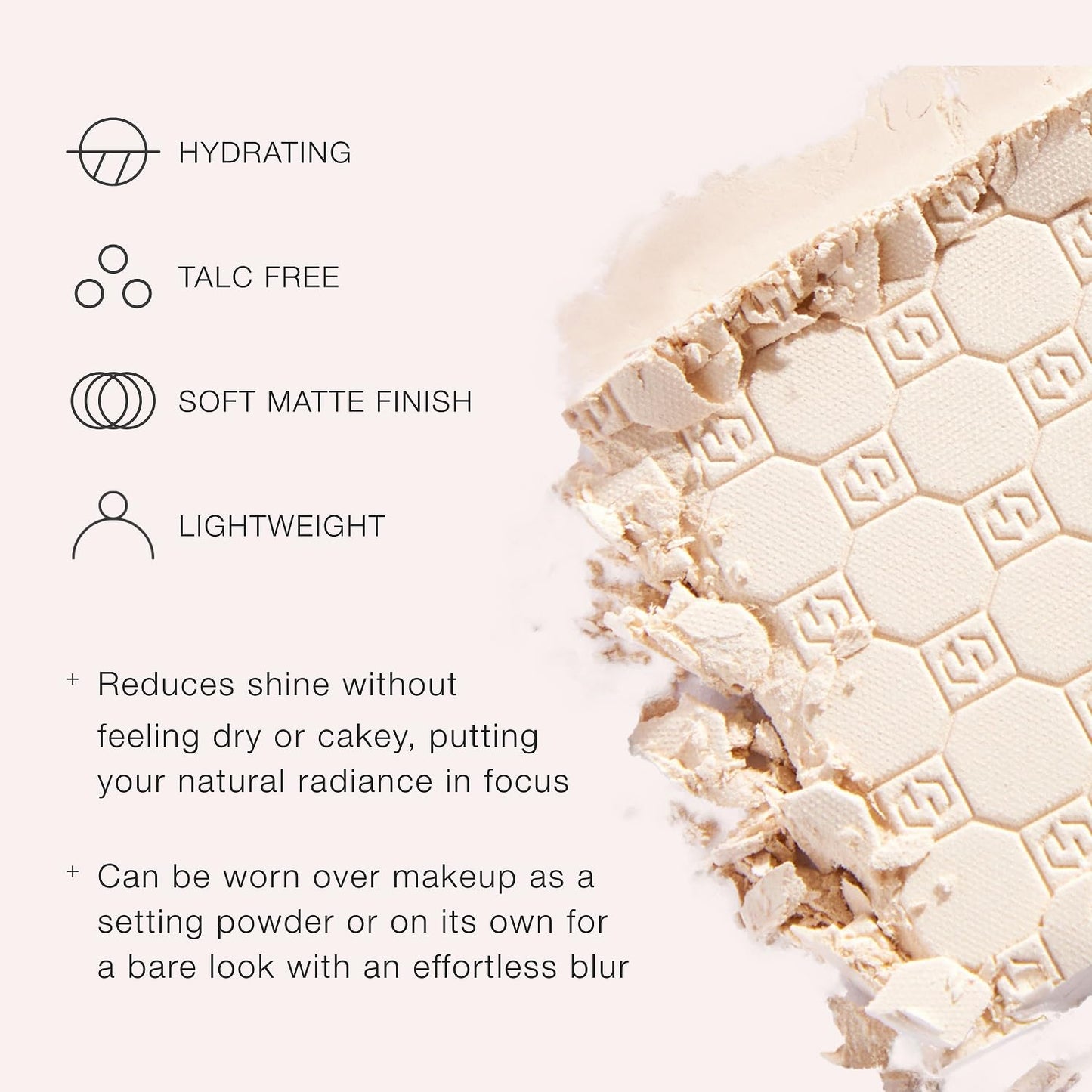 Jouer Soft Focus Hydrate & Setting Powder - Pressed Powder with Matte Finish - Blurring Powder for Fine Lines and Pores - Set Face Makeup Foundation or Concealer - Deep