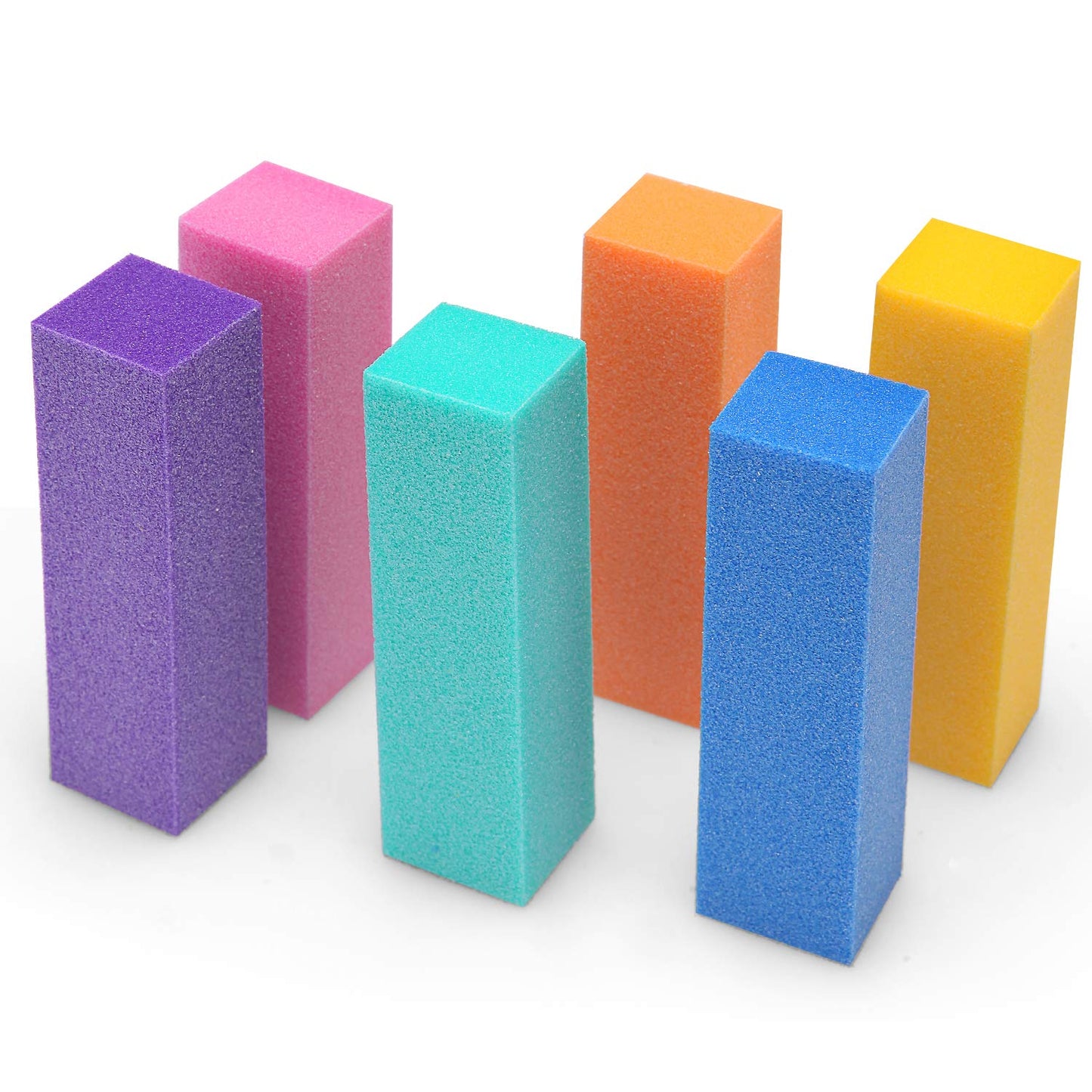 12 Pack Nail Buffer Block 4 Sided Professional Nail File Sanding Block Buffing Blocks for Natural and Acrylic Nails (Multi-Colored)