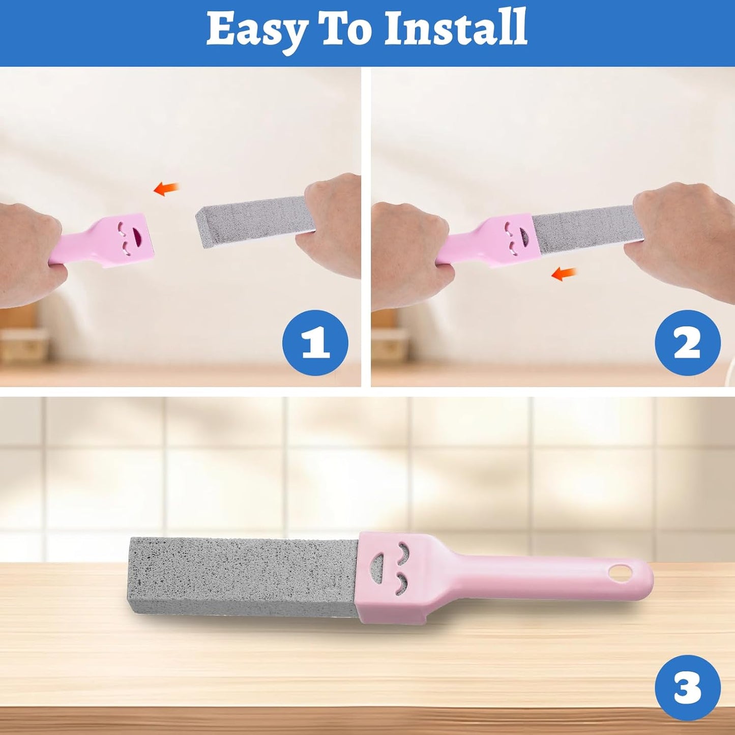 12 Pack Pumice Stone for Cleaning,Toilet Pumice Stone with Handle Stain Remover,Toilet Bowl Bathroom Pool Griddle Grill Stove Bathtubs Kitchen Sink Cleaners