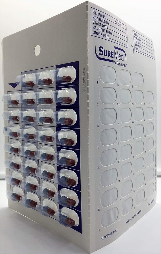 12 Cards 12 Blisters for 31 Day Monthly Cold Seal Pill Storage, Summer Camps, Pharmacists, Cargivers (12)