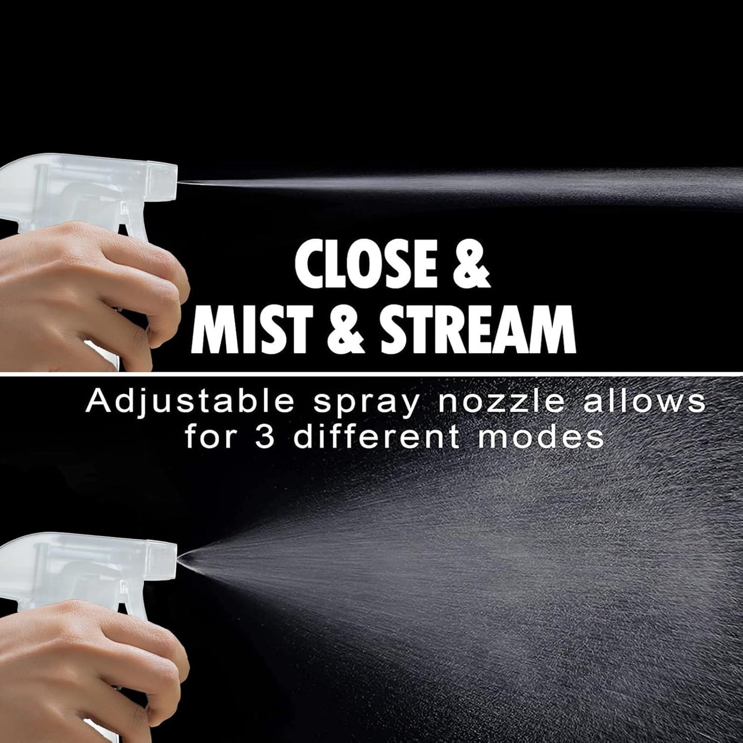 JohnBee Glass Spray Bottles with Silicone Sleeve, 2 Pack16 oz Empty Refillable Containers with Adjustable Spray Nozzles, Spray Bottles for Hair, Cleaning Solutions and Plants Blue&Grey