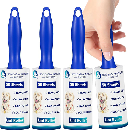 200 Sheets Mini Lint Rollers for Travel - Set of 4 Small-Sized Lint Removers Designed for Convenient Portability, Ideal for Removing Pet Hair and Debri