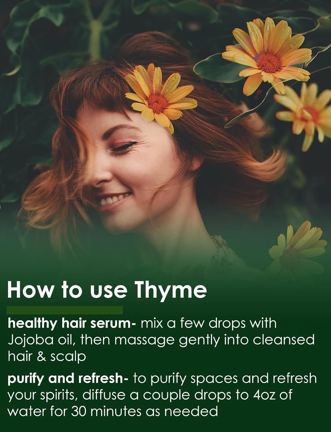 16 fl oz - Thyme Essential Oil - 100% Essential Oil - Aluminum Bottle - GreenHealth