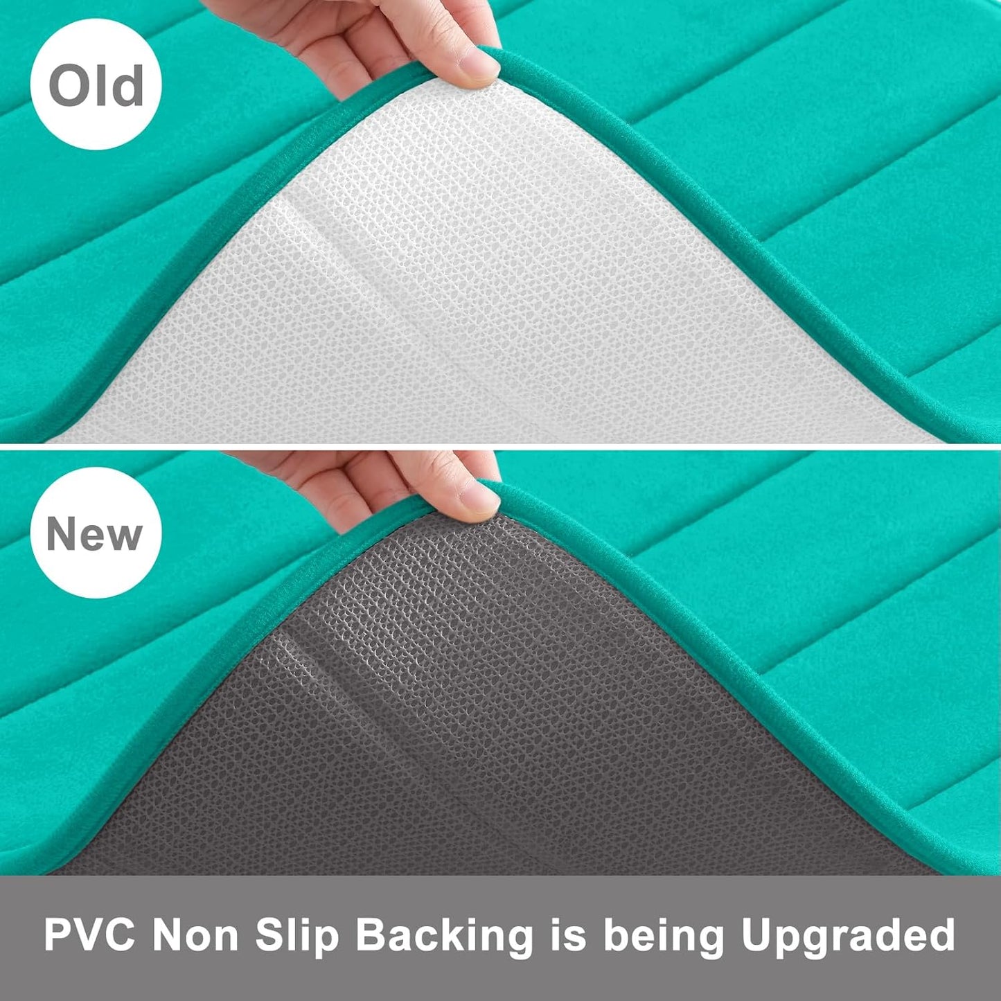 Buganda Memory Foam Bath Mat, 47" x 17", Ultra Soft and Non-Slip Bathroom Rugs, Water Absorbent and Machine Washable Bath Rug Runner for Bathroom, Shower, and Tub, Teal