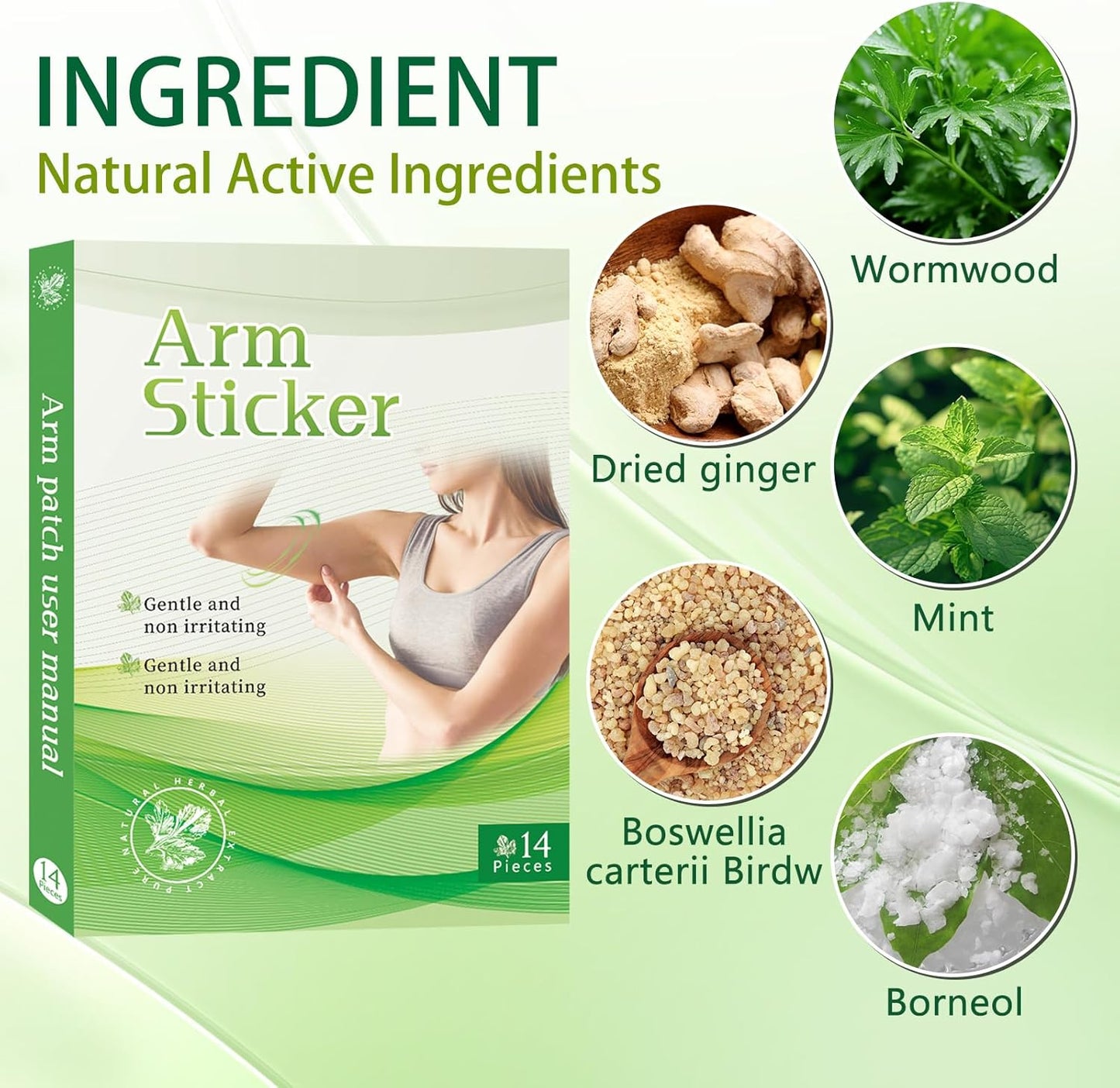 14Pcs Mugwort Patch, Natural Ingredients for Boys and Girls