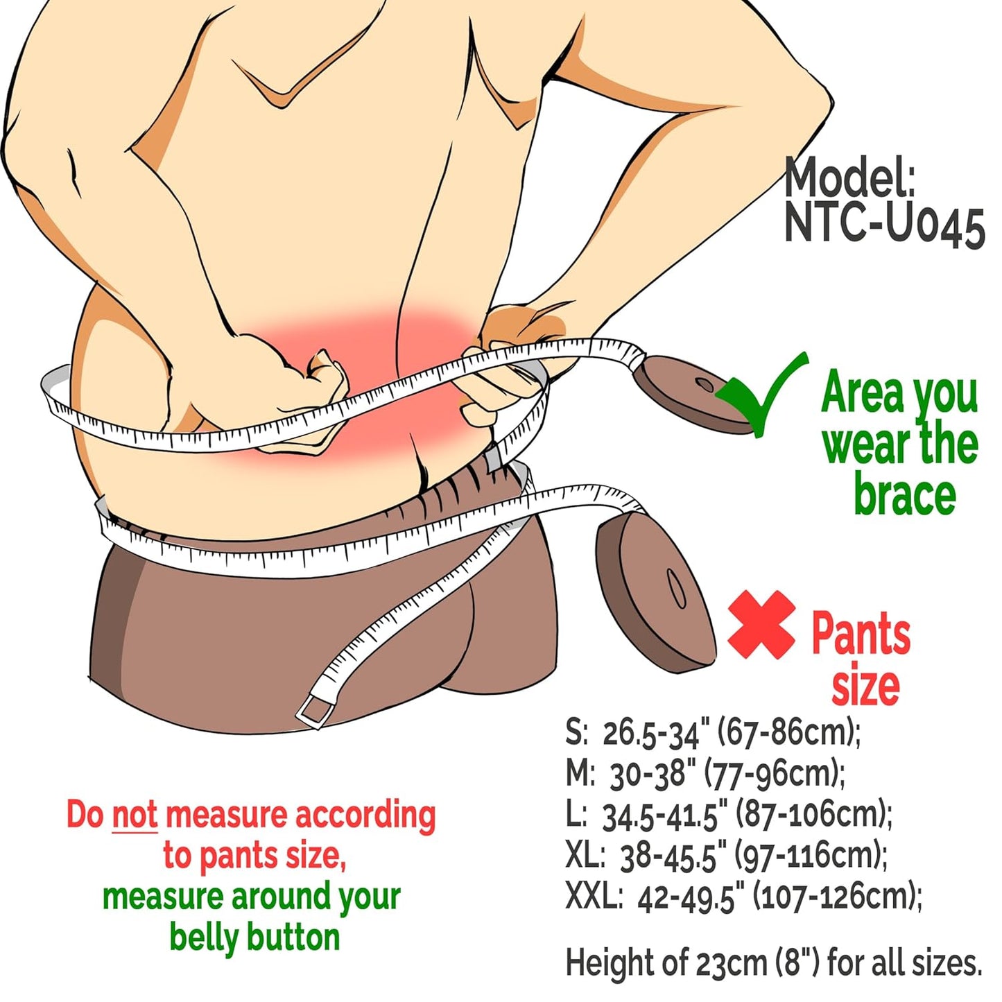 NeoTech Care Back Support Belt - Breathable & Adjustable Lower Back Brace - Double Pull Compression Straps (Grey, Size S)