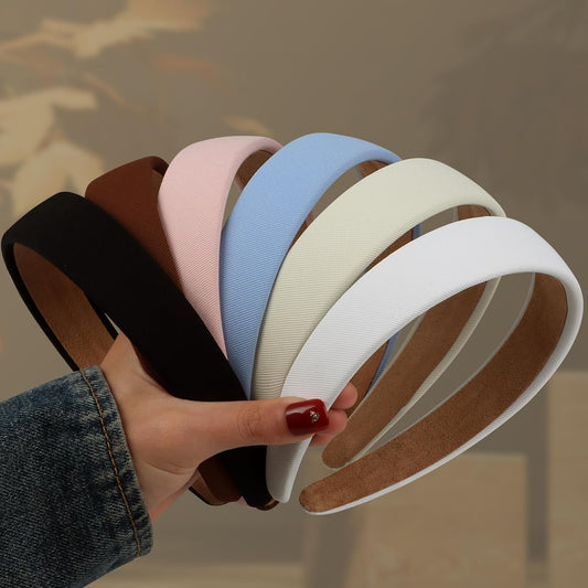 6PCS Headbands for Women – 1 Inch Wide Non-Slip Elastic Hair Bands, Thick Solid Color Headbands for Girls & Women's Hair Accessories, Trendy Fall Style