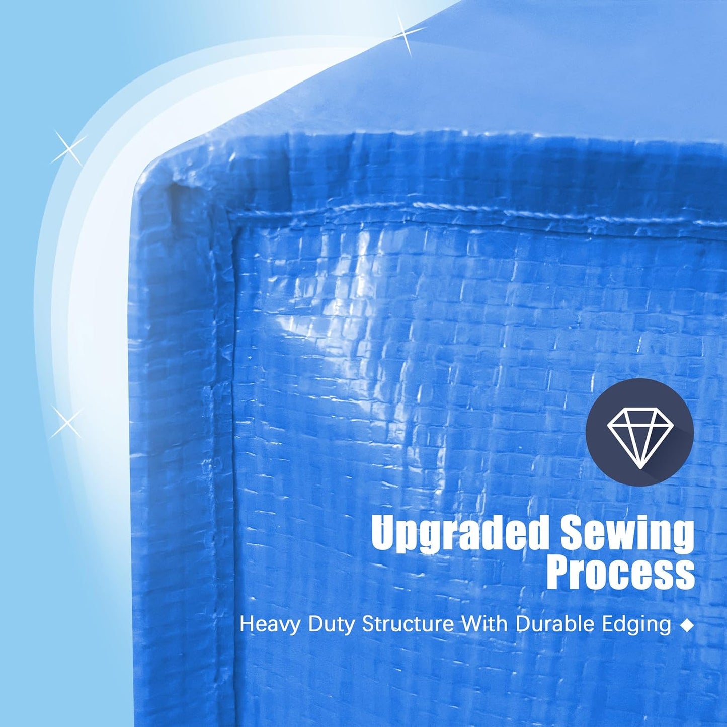 12 Pack Large Strong Moving Bags with Zippers & Carrying Handles - Water-Resistant - Heavy Duty Storage Tote for Space Saving, Fold Flat, Alternative to Moving Box (Multicolored)