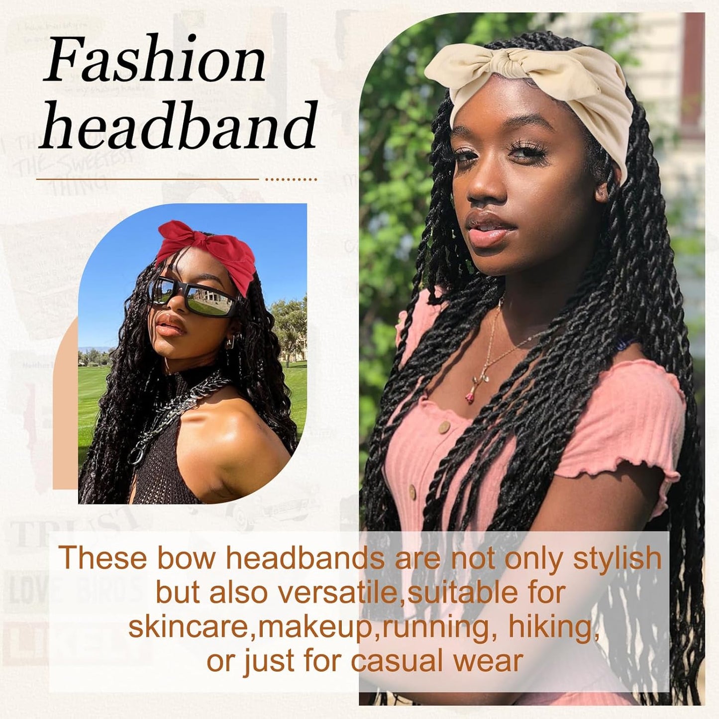 12-Pack Wide Stretch Headbands for Women - Non-Slip Extra Wide Turban Hair Bands for Workout, African Style, Sports & Daily Use (Breathable, All-Day Comfort) Color1 (Color2)