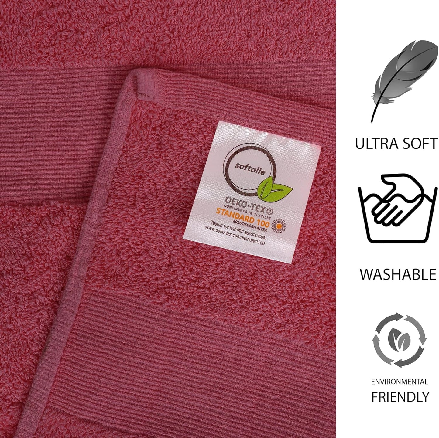 100% Cotton Luxury Bath Sheets - Pack of 2 (35" x 70") | Super Soft, Quick-Dry & Highly Absorbent Towels for Bathroom, Home, Spa & Gym (Burgundy)